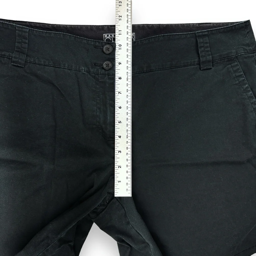 New York & Company Shorts Womens 18 Manhattan Chino Black Cotton Spandex Stretch